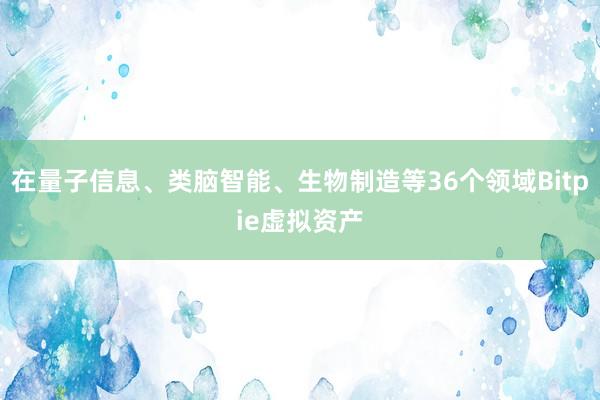 在量子信息、类脑智能、生物制造等36个领域Bitpie虚拟资产