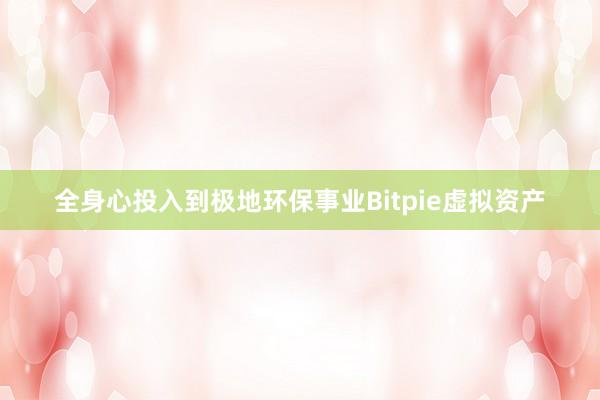 全身心投入到极地环保事业Bitpie虚拟资产