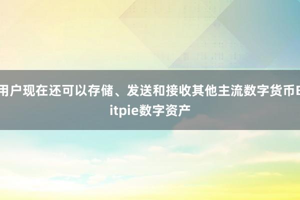 用户现在还可以存储、发送和接收其他主流数字货币Bitpie数字资产