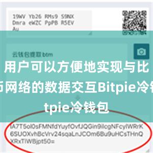 用户可以方便地实现与比特币网络的数据交互Bitpie冷钱包