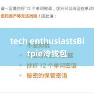 tech enthusiastsBitpie冷钱包