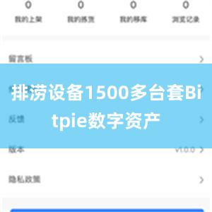 排涝设备1500多台套Bitpie数字资产