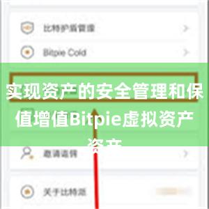 实现资产的安全管理和保值增值Bitpie虚拟资产